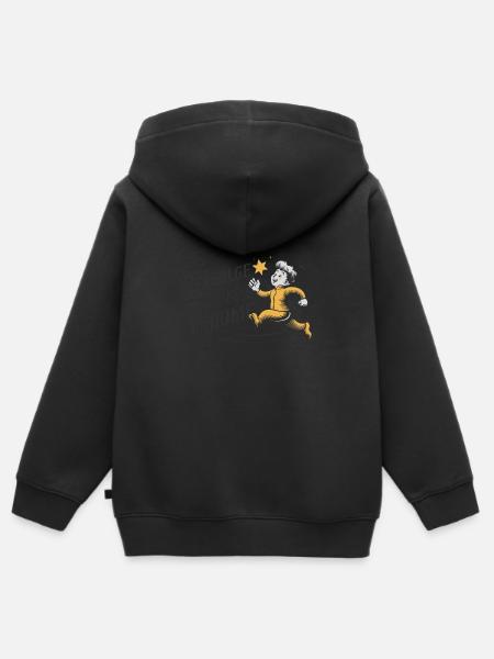 Verfolge deine Träume - Kinder Premium Organic Zip Hoodie - Schwarz