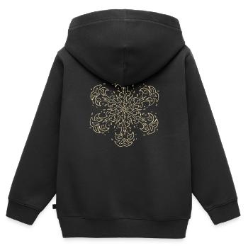Sonnenbrunnen - Kinder Premium Organic Zip Hoodie - Schwarz - Hinten - AI Model Kid Male (0cm)