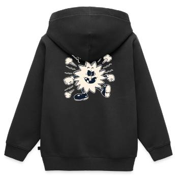Aus dem Gleichgewicht geratene Sonne - Kinder Premium Organic Zip Hoodie - Schwarz - Hinten - AI Model Kid Male (0cm)