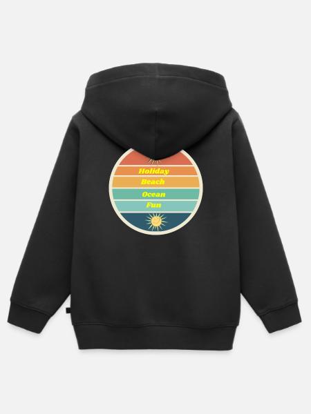 Holiday - Kinder Premium Organic Zip Hoodie - Schwarz