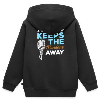Poetry Slam Gedichte Literatur Texter - Kinder Premium Organic Zip Hoodie - Schwarz - Hinten - AI Model Kid Male (0cm)
