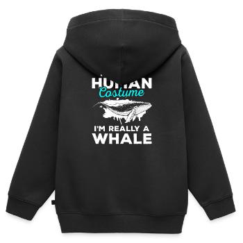 Meer Ozean Meeresleben Taucher - Kinder Premium Organic Zip Hoodie - Schwarz - Hinten - AI Model Kid Male (0cm)