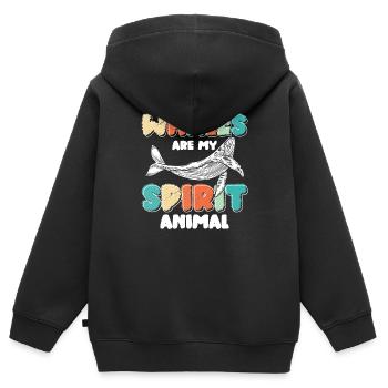 Meer Wasser Meeresleben Urlaub - Kinder Premium Organic Zip Hoodie - Schwarz - Hinten - AI Model Kid Male (0cm)
