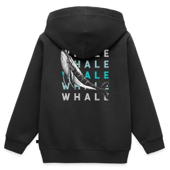 Sea Mammal - Kids Premium Organic Zip-up Hoodie - black - Back - AI Model Kid Male (0cm)