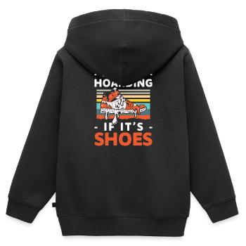 Schuhsammler Frauen Süchtig - Kinder Premium Organic Zip Hoodie - Schwarz - Hinten - AI Model Kid Male (0cm)