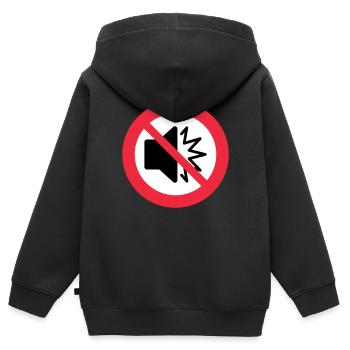 Kein Ton - stumm - stumm - nicht stören - Autismus - Kinder Premium Organic Zip Hoodie - Schwarz - Hinten - AI Model Kid Male (0cm)