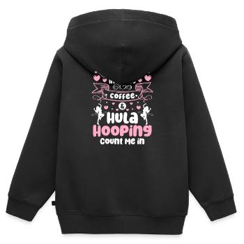 Fitness Spaß - Kinder Premium Organic Zip Hoodie - Schwarz - Hinten - AI Model Kid Male (0cm)