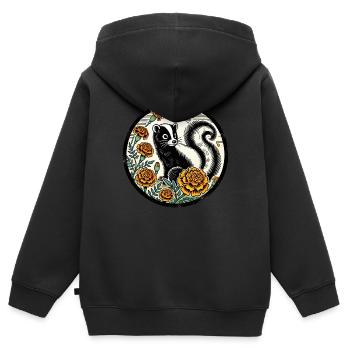 Skunk - Kids Premium Organic Zip-up Hoodie - black - Back - AI Model Kid Male (0cm)