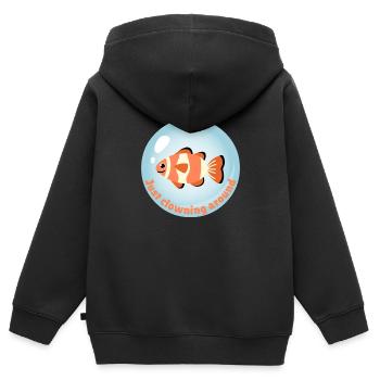 Just clowning around - Kids Premium Organic Zip-up Hoodie - black - Back - AI Model Kid Male (0cm)