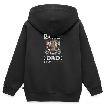Discjockey Schallplatte Tanzen Lied - Kinder Premium Organic Zip Hoodie - Schwarz - Hinten - AI Model Kid Male (0cm)