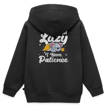 Koalabär Eukalyptus Zootier Tierschutz - Kinder Premium Organic Zip Hoodie - Schwarz - Hinten - AI Model Kid Male (0cm)