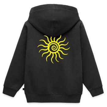 Bright Sun Rays Summer Glow Light Warmth - Kids Premium Organic Zip-up Hoodie - black - Back - AI Model Kid Male (0cm)