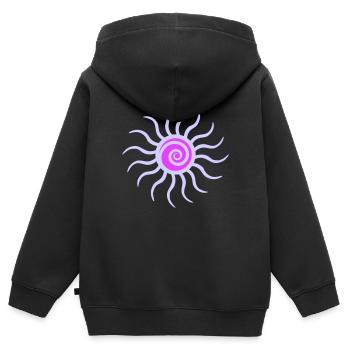 Bright Sun Rays Summer Glow Light Warmth - Kids Premium Organic Zip-up Hoodie - black - Back - AI Model Kid Male (0cm)