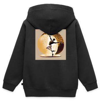 Sentiment - Sweat Premium à capuche zippé enfant bio - noir - Dos - AI Model Kid Male (0cm)