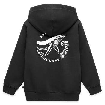 Save the Oceans - Rettet die Meere - Kinder Premium Organic Zip Hoodie - Schwarz - Hinten - AI Model Kid Male (0cm)