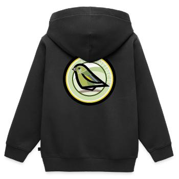 Greenfinch - Kids Premium Organic Zip-up Hoodie - black - Back - AI Model Kid Male (0cm)
