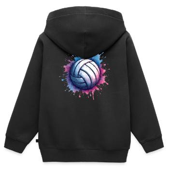 Beach Volleyball Volleyballspieler - Volleyballer - Kinder Premium Organic Zip Hoodie - Schwarz - Hinten - AI Model Kid Male (0cm)