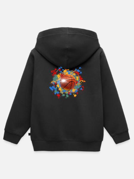 baba3 - Kinder Premium Organic Zip Hoodie - Schwarz