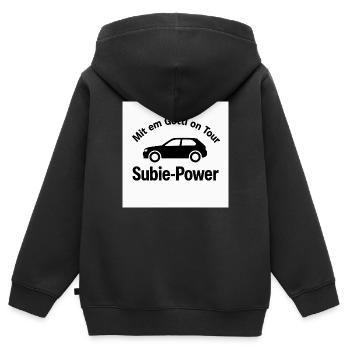 Mitem Gotti on Tour - Kinder Premium Organic Zip Hoodie - Schwarz - Hinten - AI Model Kid Male (0cm)