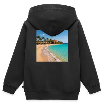 Egypt Soma Bay - Kids Premium Organic Zip-up Hoodie - black - Back - AI Model Kid Male (0cm)
