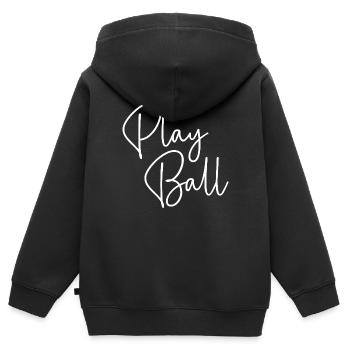 Spielball Enthusiast Sportgeist Design - Kinder Premium Organic Zip Hoodie - Schwarz - Hinten - AI Model Kid Male (0cm)