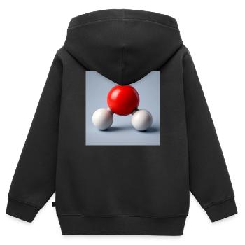 De l’eau pure - Sweat Premium à capuche zippé enfant bio - noir - Dos - AI Model Kid Male (0cm)