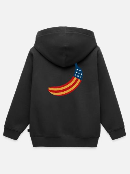 Bananamerica II - Kinder Premium Organic Zip Hoodie - Schwarz