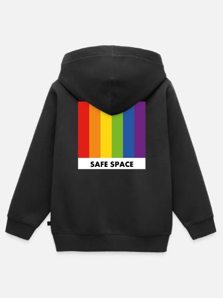 Safe Space Pride Verbündete - Kinder Premium Organic Zip Hoodie - Schwarz