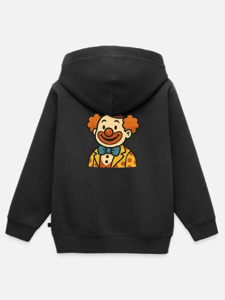 clown - Kinder Premium Organic Zip Hoodie - Schwarz