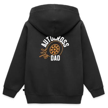 Autocross Stockcar - Kinder Premium Organic Zip Hoodie - Schwarz - Hinten - AI Model Kid Male (0cm)