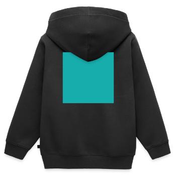 Quadrat 2.0 - Kinder Premium Organic Zip Hoodie - Schwarz - Hinten - AI Model Kid Male (0cm)