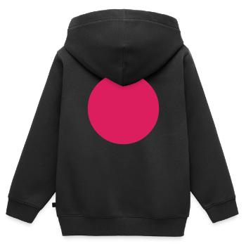 circle - Kids Premium Organic Zip-up Hoodie - black - Back - AI Model Kid Male (0cm)
