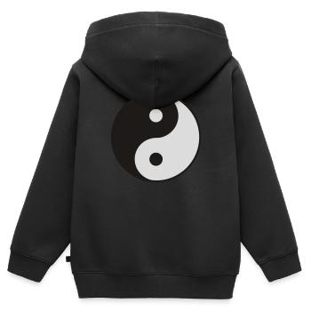 Yin Yang - Kinder Premium Organic Zip Hoodie - Schwarz - Hinten - AI Model Kid Male (0cm)