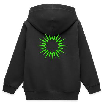 superstars - Kinder Premium Organic Zip Hoodie - Schwarz - Hinten - AI Model Kid Male (0cm)