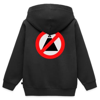 No-Illuminati - Sweat Premium à capuche zippé enfant bio - noir - Dos - AI Model Kid Male (0cm)