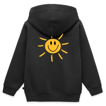 Sun - Sweat Premium à capuche zippé enfant bio - noir - Dos - AI Model Kid Male (0cm)