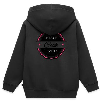 Best Cook ever - Kinder Premium Organic Zip Hoodie - Schwarz - Hinten - AI Model Kid Male (0cm)