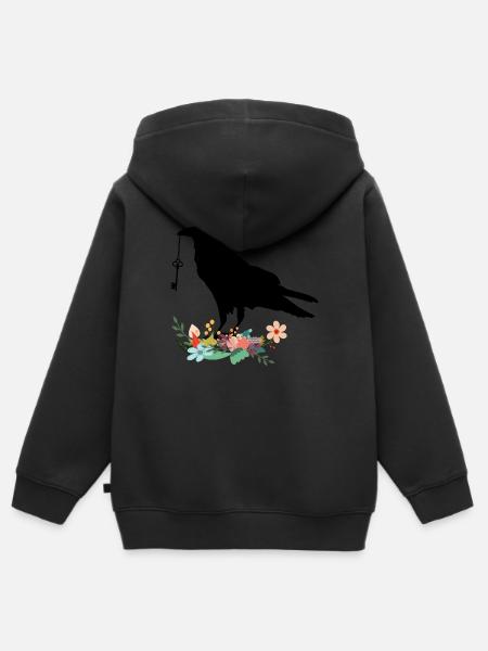 Rabe - Kinder Premium Organic Zip Hoodie - Schwarz