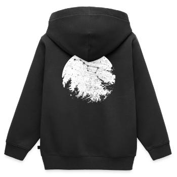 Großer Bär Wagen Sternbild Konstellation - Kinder Premium Organic Zip Hoodie - Schwarz - Hinten - AI Model Kid Male (0cm)