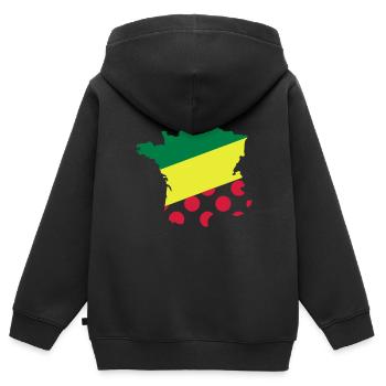 Tour de France - Sweat Premium à capuche zippé enfant bio - noir - Dos - AI Model Kid Male (0cm)