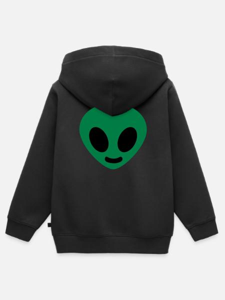 Alien - Kinder Premium Organic Zip Hoodie - Schwarz