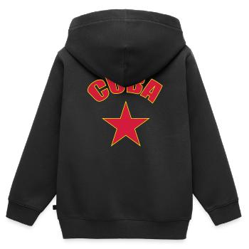 Cuba! - Kinder Premium Organic Zip Hoodie - Schwarz - Hinten - AI Model Kid Male (0cm)