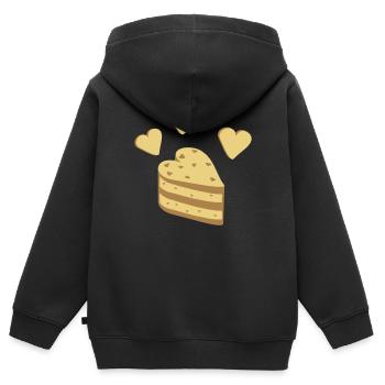 backen mit liebe (no-text,2c) - Kinder Premium Organic Zip Hoodie - Schwarz - Hinten - AI Model Kid Male (0cm)