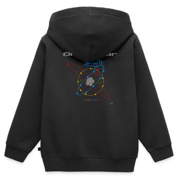 orbital war - Kids Premium Organic Zip-up Hoodie - black - Back - AI Model Kid Male (0cm)