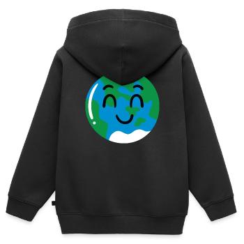 Terre - Sweat Premium à capuche zippé enfant bio - noir - Dos - AI Model Kid Male (0cm)