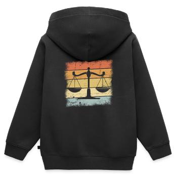 Rechtsanwalt Geschenk - Kinder Premium Organic Zip Hoodie - Schwarz - Hinten - AI Model Kid Male (0cm)