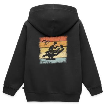 Zahnarzt - Kinder Premium Organic Zip Hoodie - Schwarz - Hinten - AI Model Kid Male (0cm)