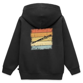 Piccolo - Kinder Premium Organic Zip Hoodie - Schwarz - Hinten - AI Model Kid Male (0cm)