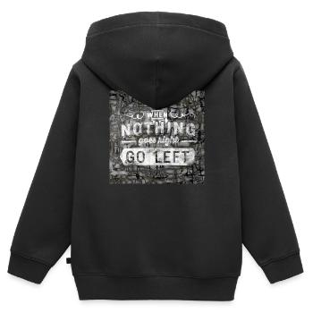 Collection ArtPoeTry - Sweat Premium à capuche zippé enfant bio - noir - Dos - AI Model Kid Male (0cm)
