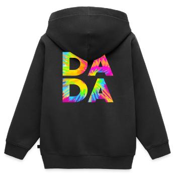Dad - Kinder Premium Organic Zip Hoodie - Schwarz - Hinten - AI Model Kid Male (0cm)
